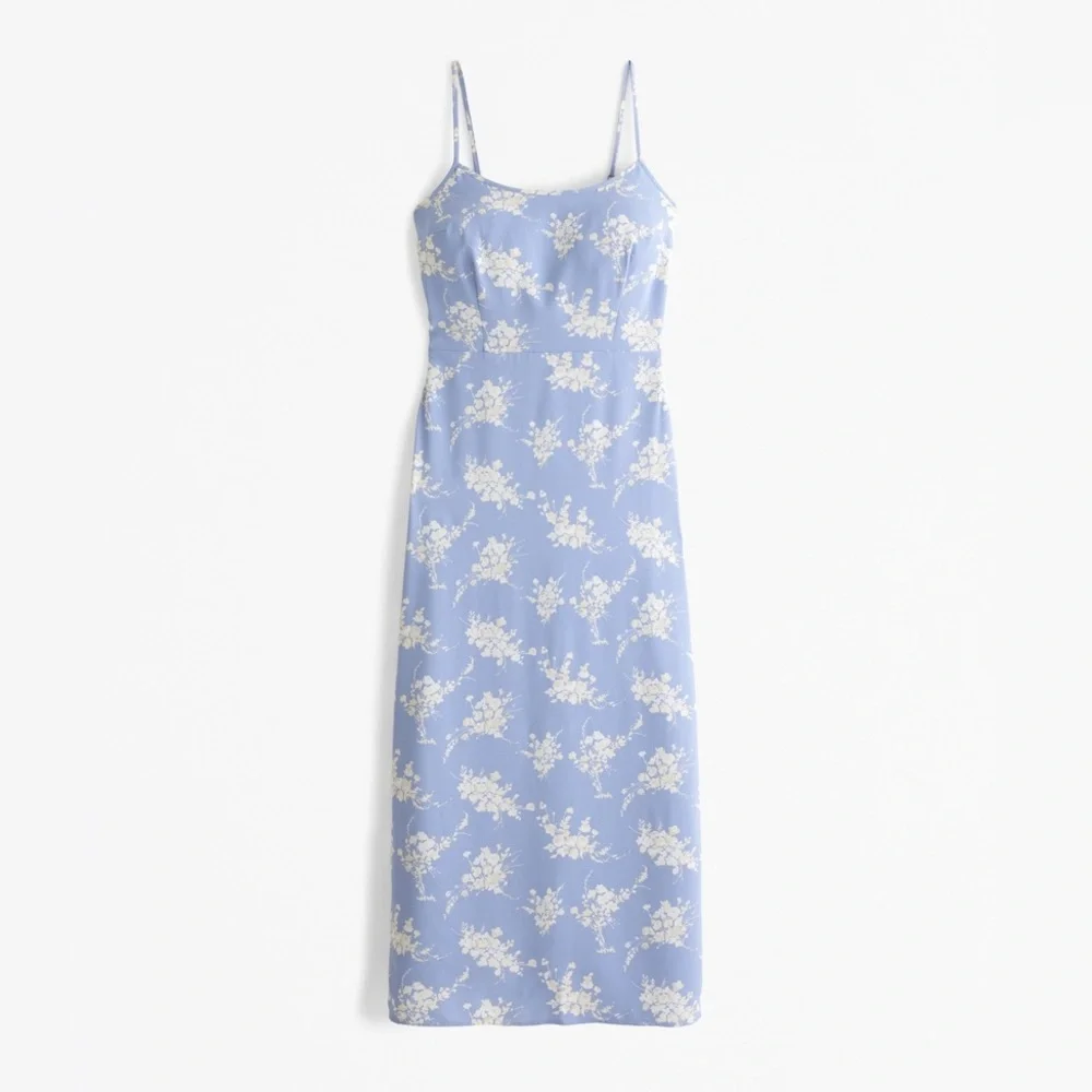 Abercrombie & Fitch Blue Floral Midi Dress - Picture 2 of 5